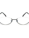 Oval Design Anti-Blue Light Reading Glasses Retro Round Presbyopic Eyewear Half Frame Hyperopia Eyeglasses Unisex+3.5