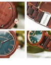 Watch Real Wood Wristband Wristwatches With Roman Numerals in Bamboo Box