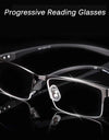 Photochromic Reading Glasses Bifocal Progressive Reading Glasses Men Blue Light Blocking Multifocal Eyewear Half Frame