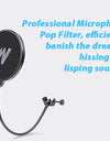 Microphone Pop Filter Metal Pop Filter Shield Double Layer Windscreen Popfilter For USB Microhone Podcast Microphone