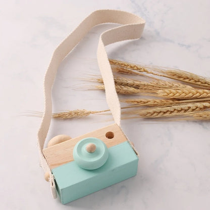 Wooden Fashion Camera Baby Toys Pendant Baby Block Montessori Toys for Children Wooden DIY Presents Nursing Gift Outdoor Toys