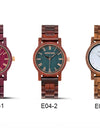 Watch Real Wood Wristband Wristwatches With Roman Numerals in Bamboo Box