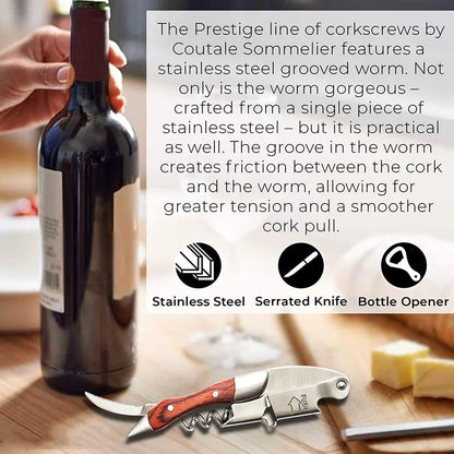 Stainless Steel Wine Opener, Professional Waiters Corkscrew, Leather Case,Beer Bottle Opener And Foil Cutter Gift For Wine Lover