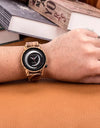 Quartz Watches Show Date Display Zebra Enboy Wood Wristwatch Moon Shape