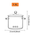 Transparent Glass Soup Pot Household Kitchen Vegetable Salad Bowl Thicken Flame Explosion-Proof Cook Saucepan Cookware