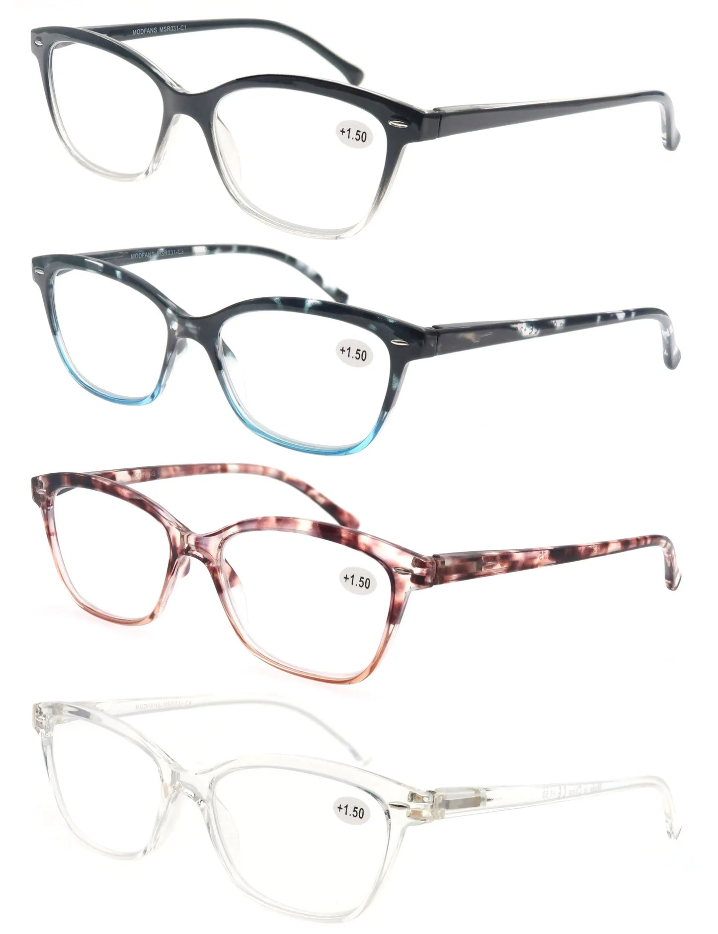 Reading Glasses Classic Round Stylish Frame Readers Eyeglasses Spring Hinge Presbyopia Glasses