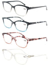 Reading Glasses Classic Round Stylish Frame Readers Eyeglasses Spring Hinge Presbyopia Glasses