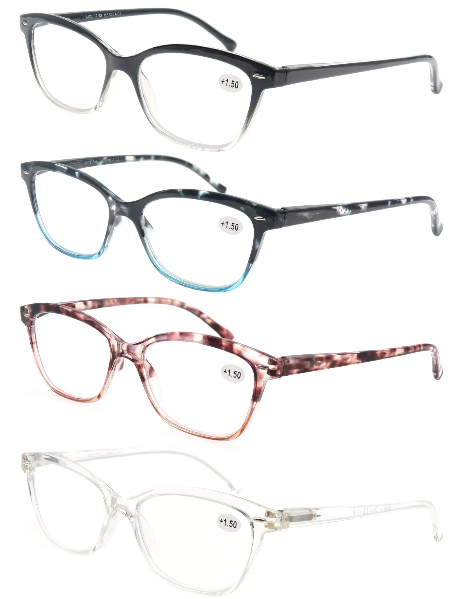 Reading Glasses Classic Round Stylish Frame Readers Eyeglasses Spring Hinge Presbyopia Glasses
