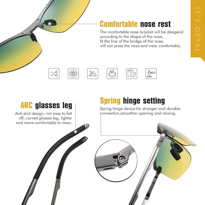 Polarized Intelligent Photochromic Sunglasses for Men Chameleon Goggles
