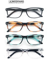 Reading Glasses Men Readers Eyeglasses Classic Rectangle Frame Design Flexible Spring Hinge wirh Diopter +1.0 to +4.0