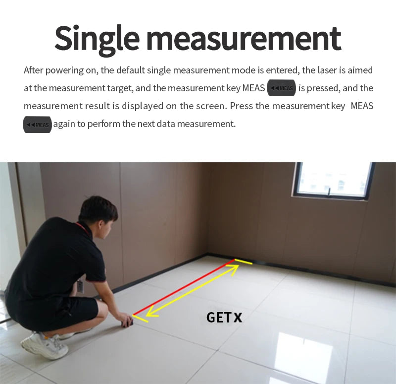 2 in 1 Laser Rangefinder 5m Tape Measure Ruler LCD Display with Backlight Distance Meter Building Measurement Device