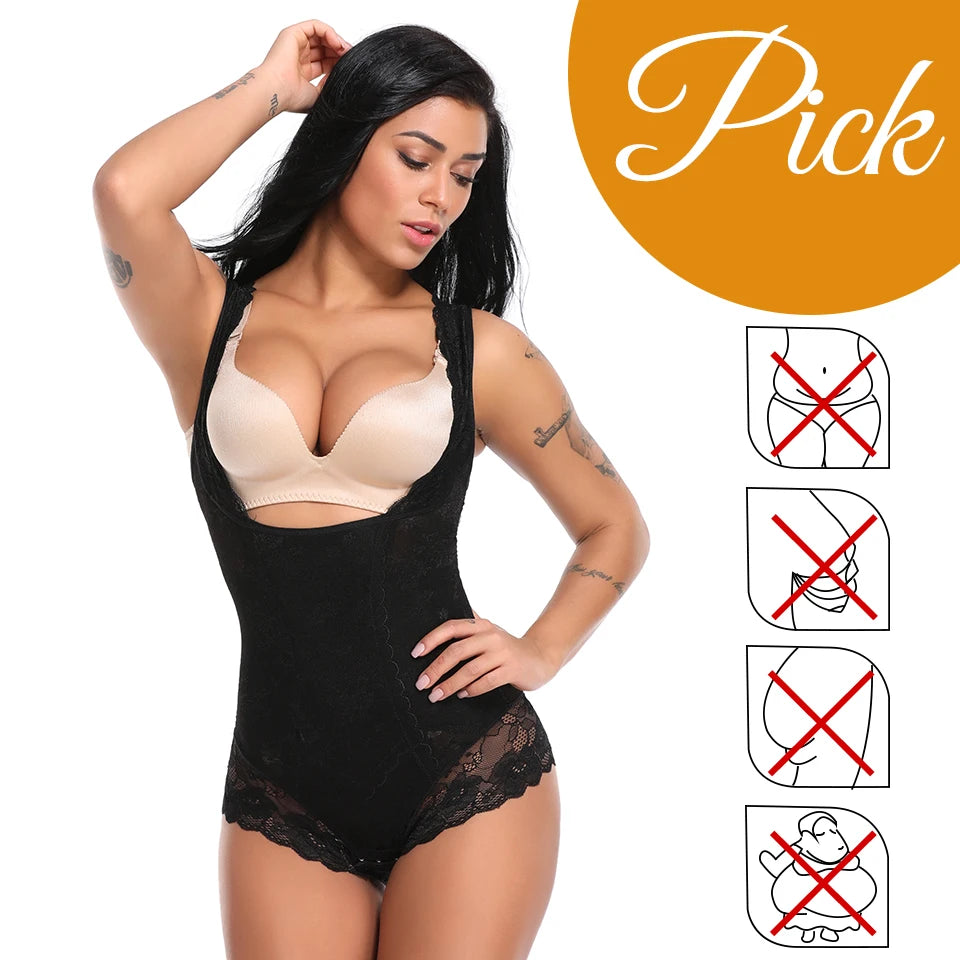 Women's Shapewear Waist Trainer Bodysuits Slimming Underwear Seamless Full Body Shaper