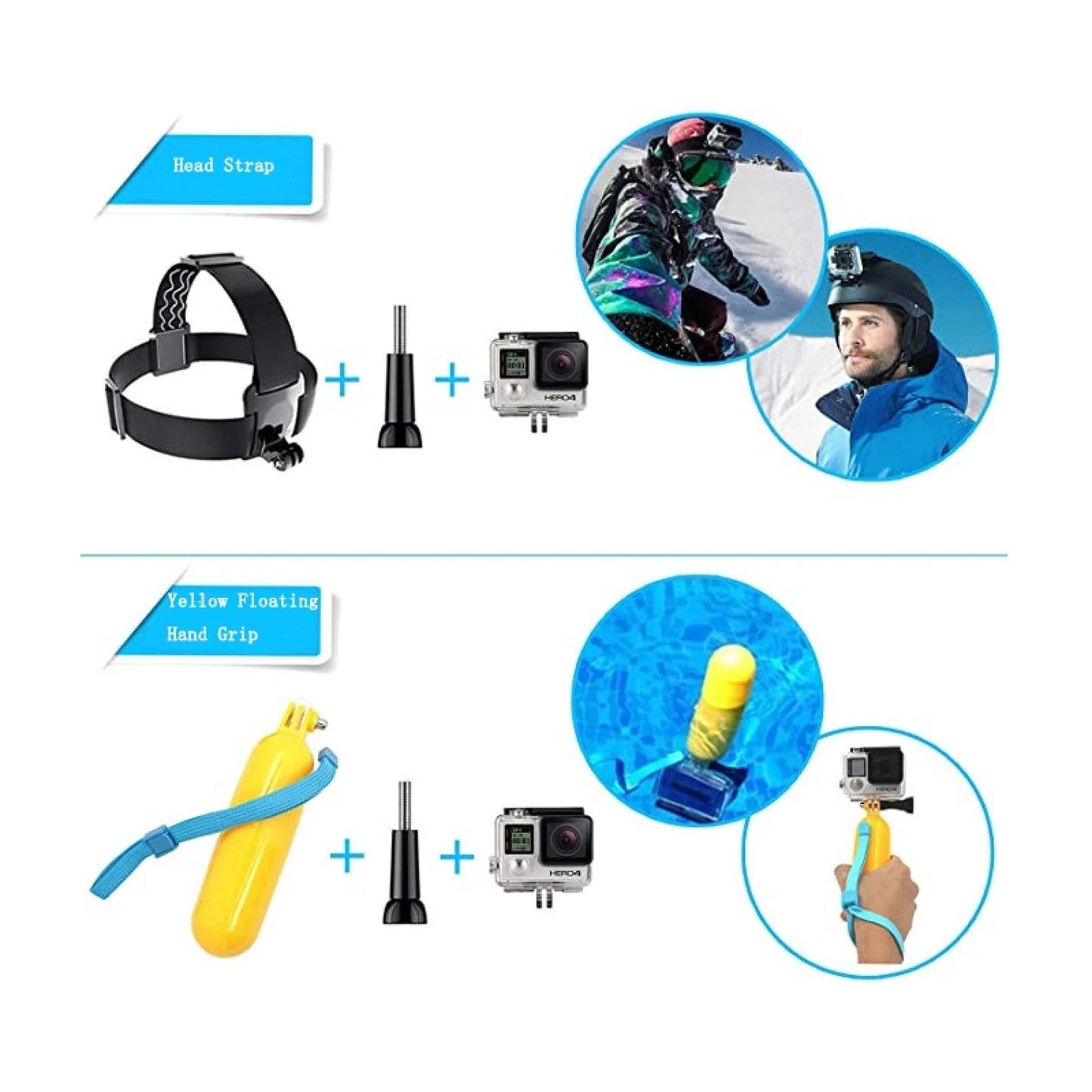 17 In 1 Action Camera Accessories Combo Kits For GoPro HERO10 9 8 Black 7 6 5 4 3 2 1/ DJI Osmo Action And Other Action Cameras