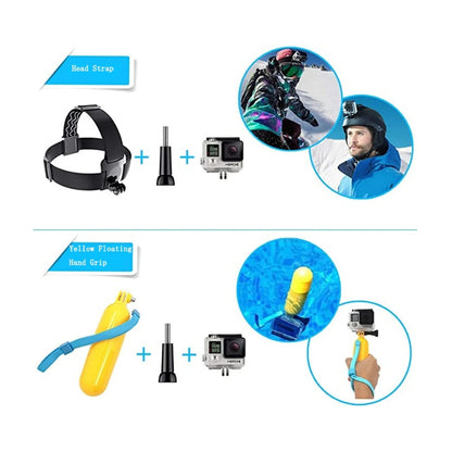 17 In 1 Action Camera Accessories Combo Kits For GoPro HERO10 9 8 Black 7 6 5 4 3 2 1/ DJI Osmo Action And Other Action Cameras