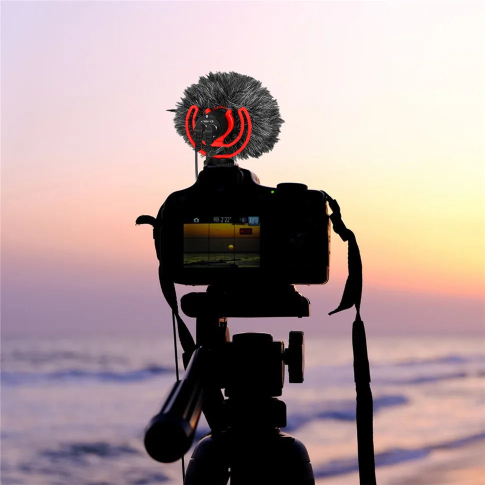 BY-MM1+ Super-Cardioid Shotgun Microphone for iPhone Android PC Laptop DSLR Cameras Camcorder YouTube Recording Streaming