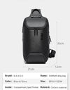 Multi functional Men's Oxford Crossbody Bag Anti-theft Shoulder Bags Short Trip Messenger USB Charging Chest Bag Pack