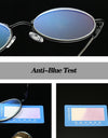 Oval Design Anti-Blue Light Reading Glasses Retro Round Presbyopic Eyewear Half Frame Hyperopia Eyeglasses Unisex+3.5