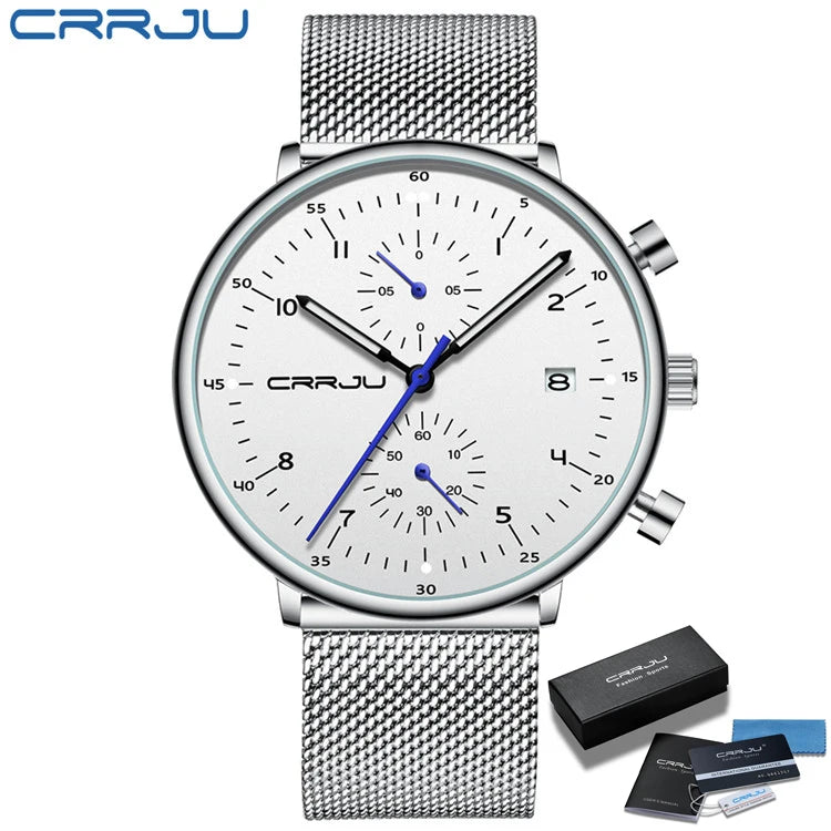 Mens Watch Top Luxury Brand Men Stainless Steel WristWatch Men's Military waterproof Date Quartz watches relogio masculino