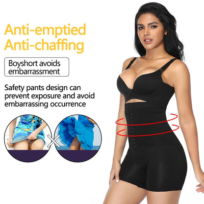 Women Shapewear High Waist Trainer Tummy Control Shorts Slimming Body Shaper Butt Lifter Safety Boyshorts Corrective Underwear