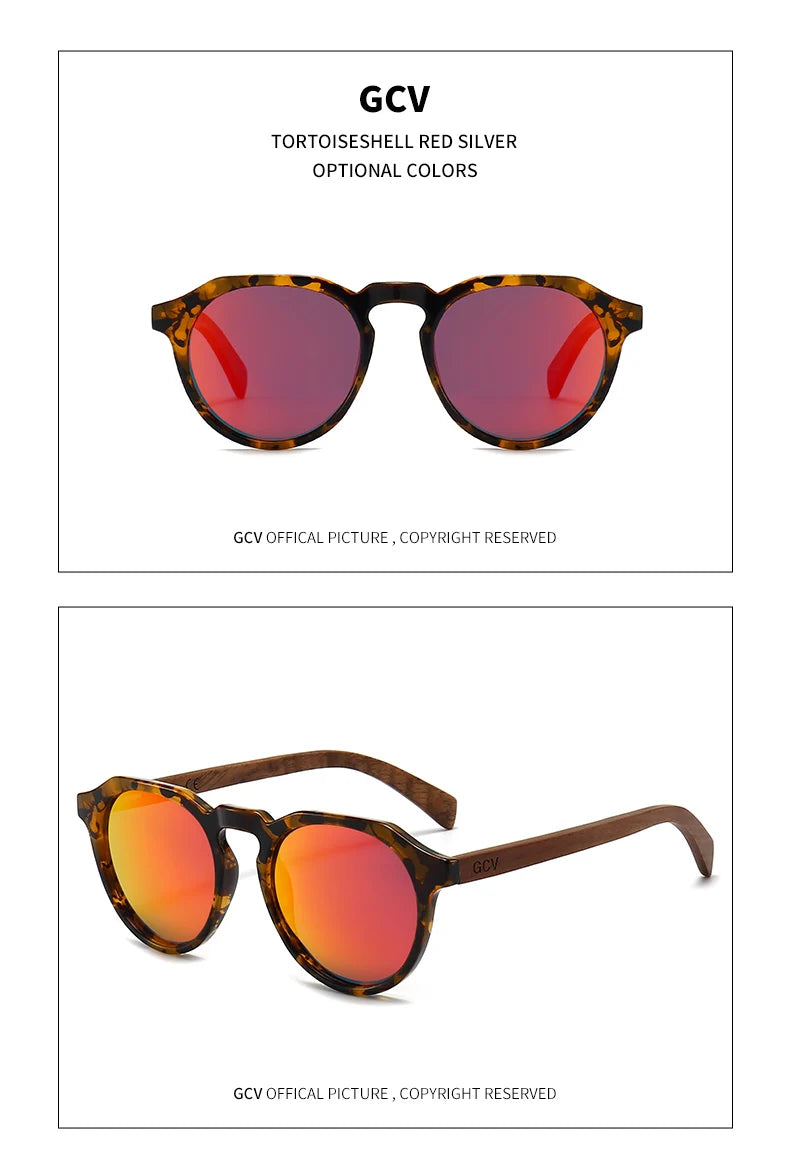 Walnut Wood Butterfly Polarized UV400 Fashion Sunglasses for Men Women Lightweight Luxury Eyewear