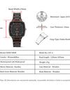 Quartz Watches Unisex Lover's Fashion Wristwatch Male With Ebony Wood