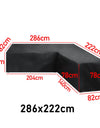 15 sizes Corner Outdoor Sofa Cover Garden Rattan Corner Furniture Cover V Shape L ShapeWaterproof Sofa Protect Set Dust Covers