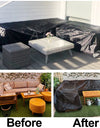15 sizes Corner Outdoor Sofa Cover Garden Rattan Corner Furniture Cover V Shape L ShapeWaterproof Sofa Protect Set Dust Covers