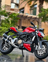 1/12 Streetfighter Alloy Sports Motorcycles Model Diecast Simulation Metal Racing Street Motorcycles Model Sound Light Gift
