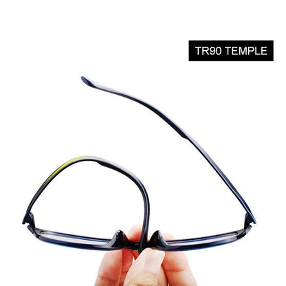 Blue Light Glasses Square Reading Glasses TR Reading Glasses Men Blue Light Reader Antifatigue Computer Eyewear 1.0-4.0