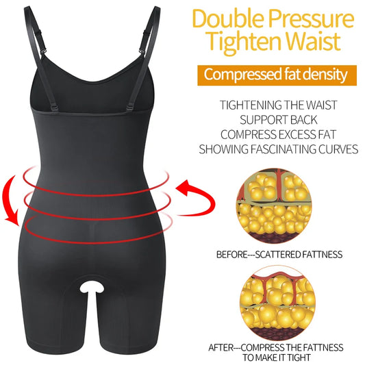 Women Full Body Shaper Bodysuit – Tummy Control & Thigh Slimming Shapewear