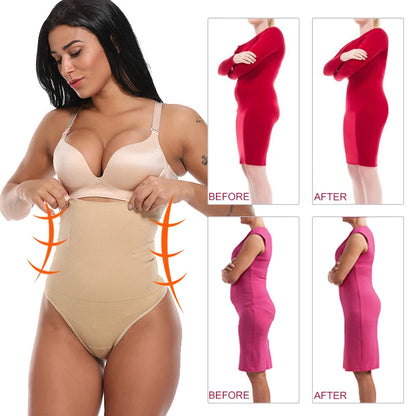 Women Slimming Body Shaper High Waist Thong Panty Shaper Tummy Control Panties Underpants G-String Briefs Slimming Underwear