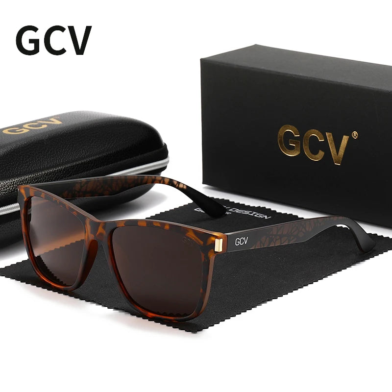 Ultralight TR90 Square Polarized UV400 Mirror Sports Sunglasses for Men Women