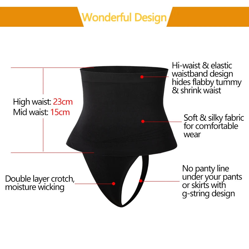 Women Thong Tummy Shapers Shaping Panty Seamless Underwear Waist Cincher Trainer Belly Girdle Shapewear G-string Briefs