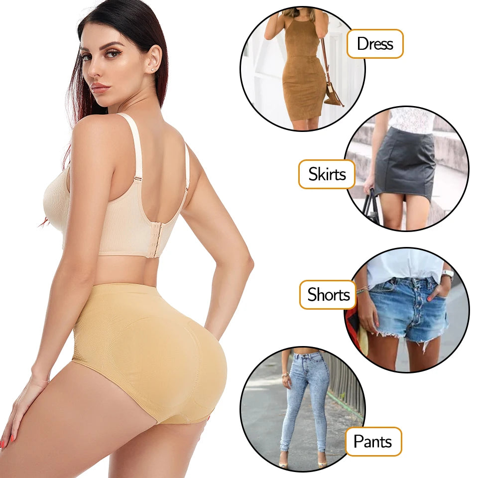 Women Body Shaper Buttocks Padded Panty Butt Lifter Hip Enhancer Underwear Tummy Control Panties Booty Pads Briefs Shapewear