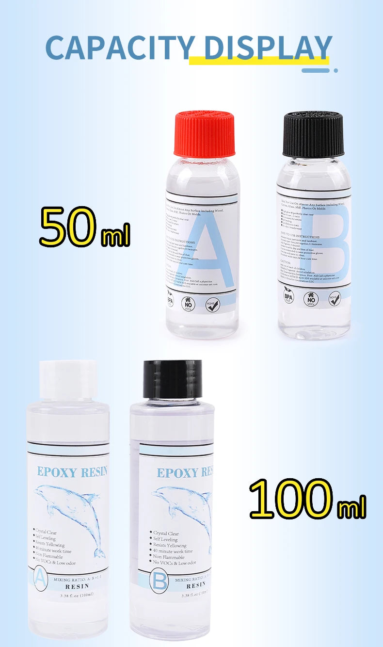 1:1 Clear Epoxy Resin Casting Kit – Crystal Clear Art Resin with Measuring Cups & Accessories