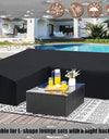 15 sizes Corner Outdoor Sofa Cover Garden Rattan Corner Furniture Cover V Shape L ShapeWaterproof Sofa Protect Set Dust Covers