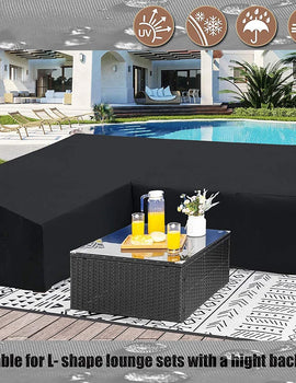 15 sizes Corner Outdoor Sofa Cover Garden Rattan Corner Furniture Cover V Shape L ShapeWaterproof Sofa Protect Set Dust Covers