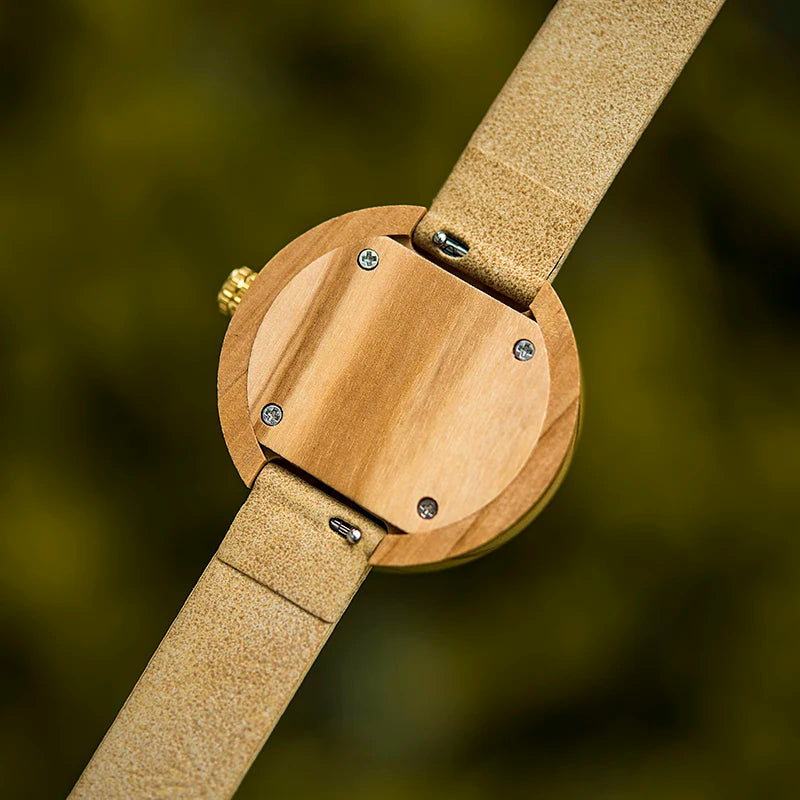 Simple Dial Wood Watches Quartz Wristwatch Mother's Day