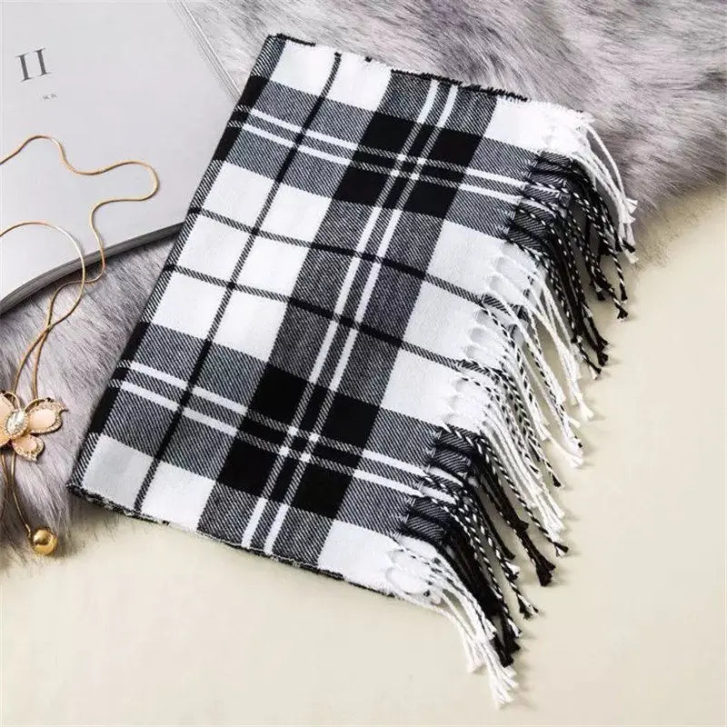 Classic lattice men soft shawl plaid scarves shawl wraps shawl neckerchief headband muffler