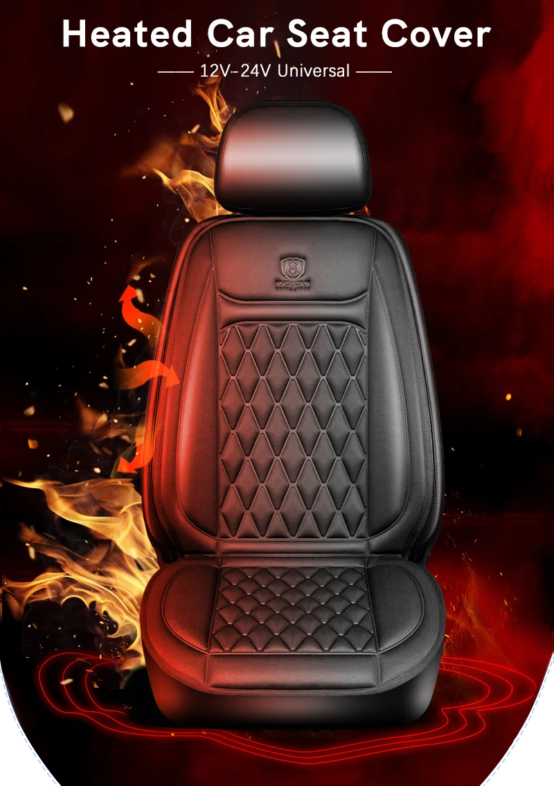 12V 24V Heated Car Seat Cover Fast Heating Electric Car Seat Cushion