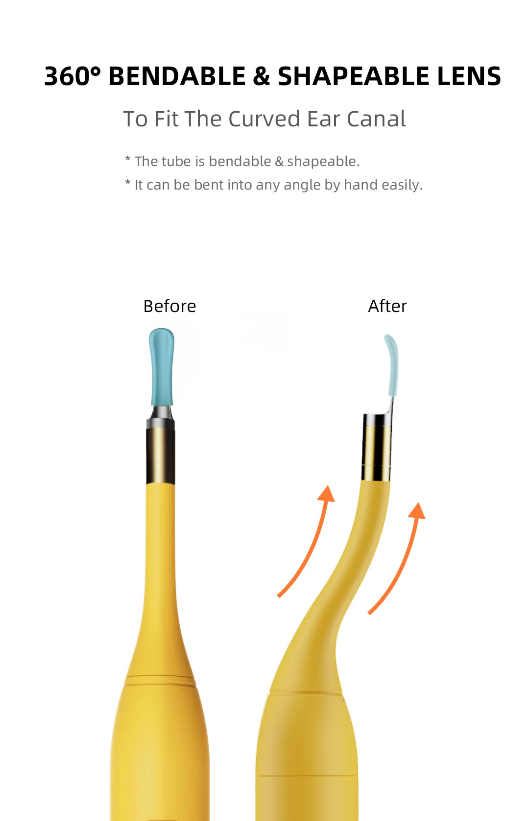 D3 Pro  Use Smart Visual Earpick Ear Cleaner Earax Removal Tool 8.0 MP Camera Otoscope Waterproof  Endoscope