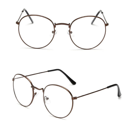 Retro Round Reading Glasses Fashion Round Presbyopia Glasses Farsighted Eye Frame Decorative Glasses.