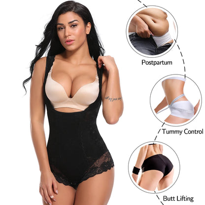 Women's Shapewear Waist Trainer Bodysuits Slimming Underwear Seamless Full Body Shaper