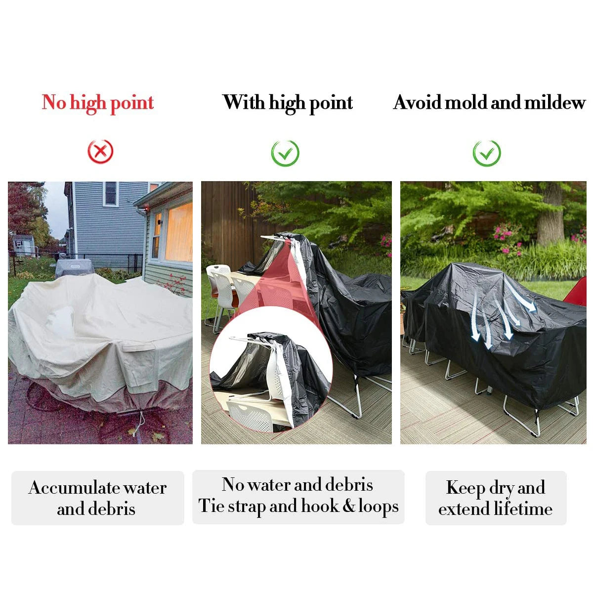 Patio Furniture Cover Waterproof 190T 210D Outdoor Garden Sofa Table Chair Dustproof UV Protection Cover