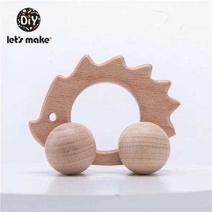 Wooden toy Car Shape Organic Beech For Babies Teether Kids Brain Game Toys Handmade Crafts Christmas Gift Cognitive Infants Toys