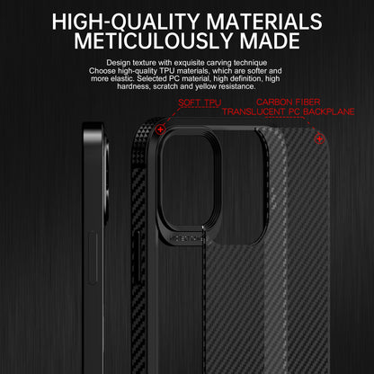 for iPhone 13 Case for iPhone 11 12 Pro Case Carbon Fiber Skin Transparent Acrylic Cover for iPhone 11 12 13 Pro MAX Case