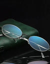 Oval Design Anti-Blue Light Reading Glasses Retro Round Presbyopic Eyewear Half Frame Hyperopia Eyeglasses Unisex+3.5
