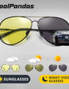 Photochromic Polarized Driving Sunglasses for Men Memory Metal Frame Anti Glare