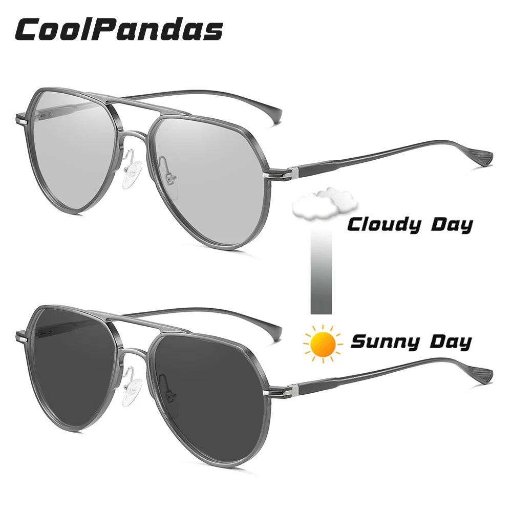 Photochromic Sunglasses Polarized Day Night Vision Chameleon Glasses Men