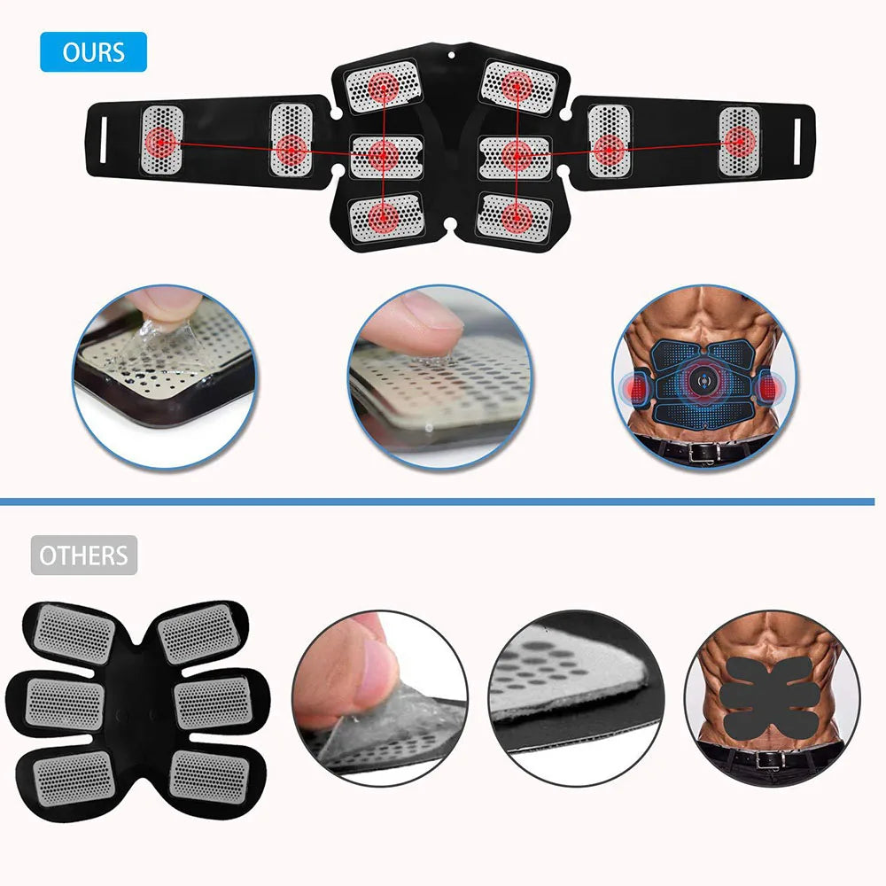 Abdominal Muscle Stimulator Trainer EMS Abs Fitness Equipment Training Gear Muscles Electro stimulator Toner Exercise At Home Gym